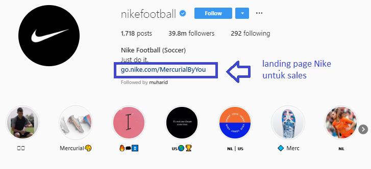 Keuntungan Followers Instagram Nike