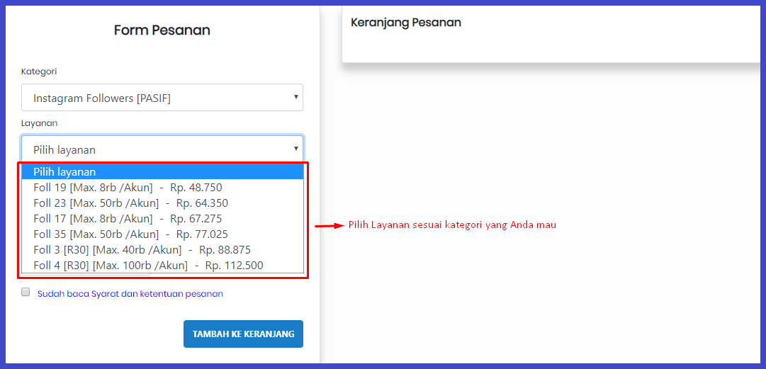 panduan user Followersindo Shop