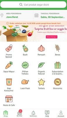 Aplikasi Bisnis Sayur Online era Virus Corona 2020